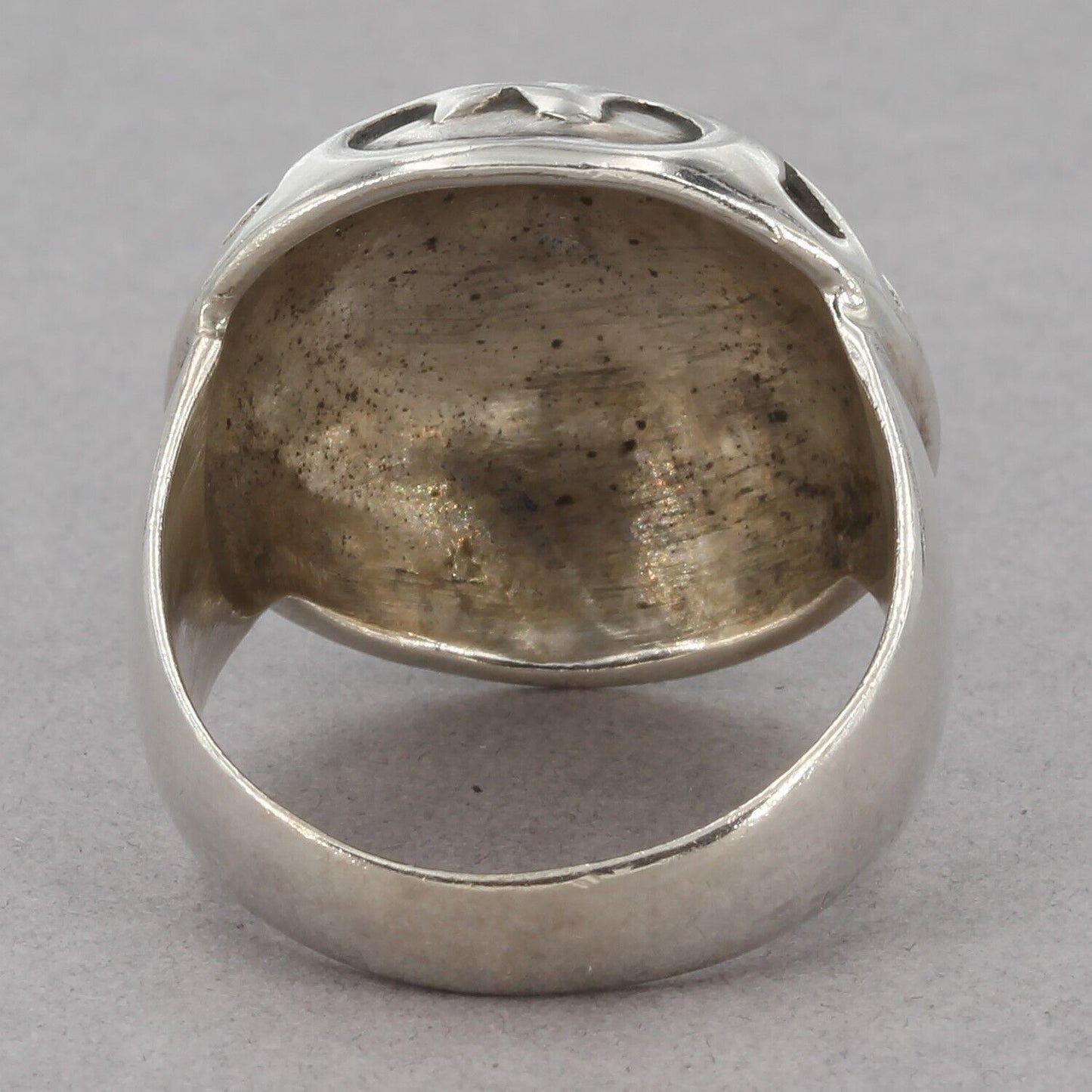 Retired Silpada Oxidized Sterling Silver Scrolled Dome Ring R1750 Size 5.75