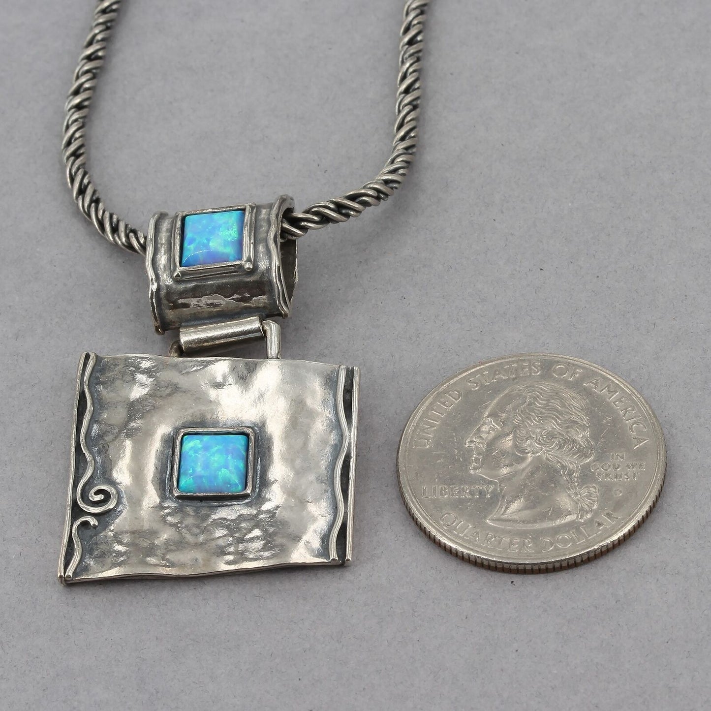 RARE Vintage Silpada Sterling Opal "Attention And How To Get It" Necklace N0951