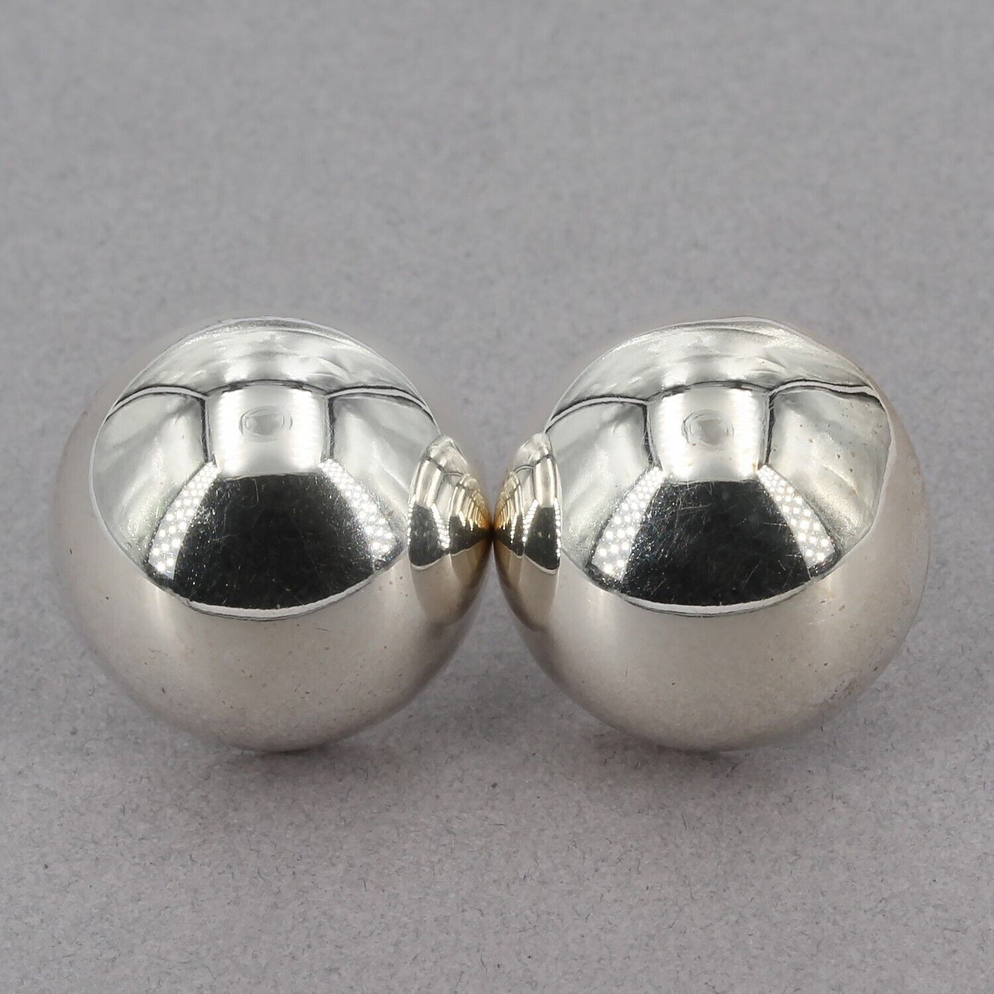 RARE Vintage Silpada Sterling Hollow Dome 5/8" Button Post Earrings P0231 IOB