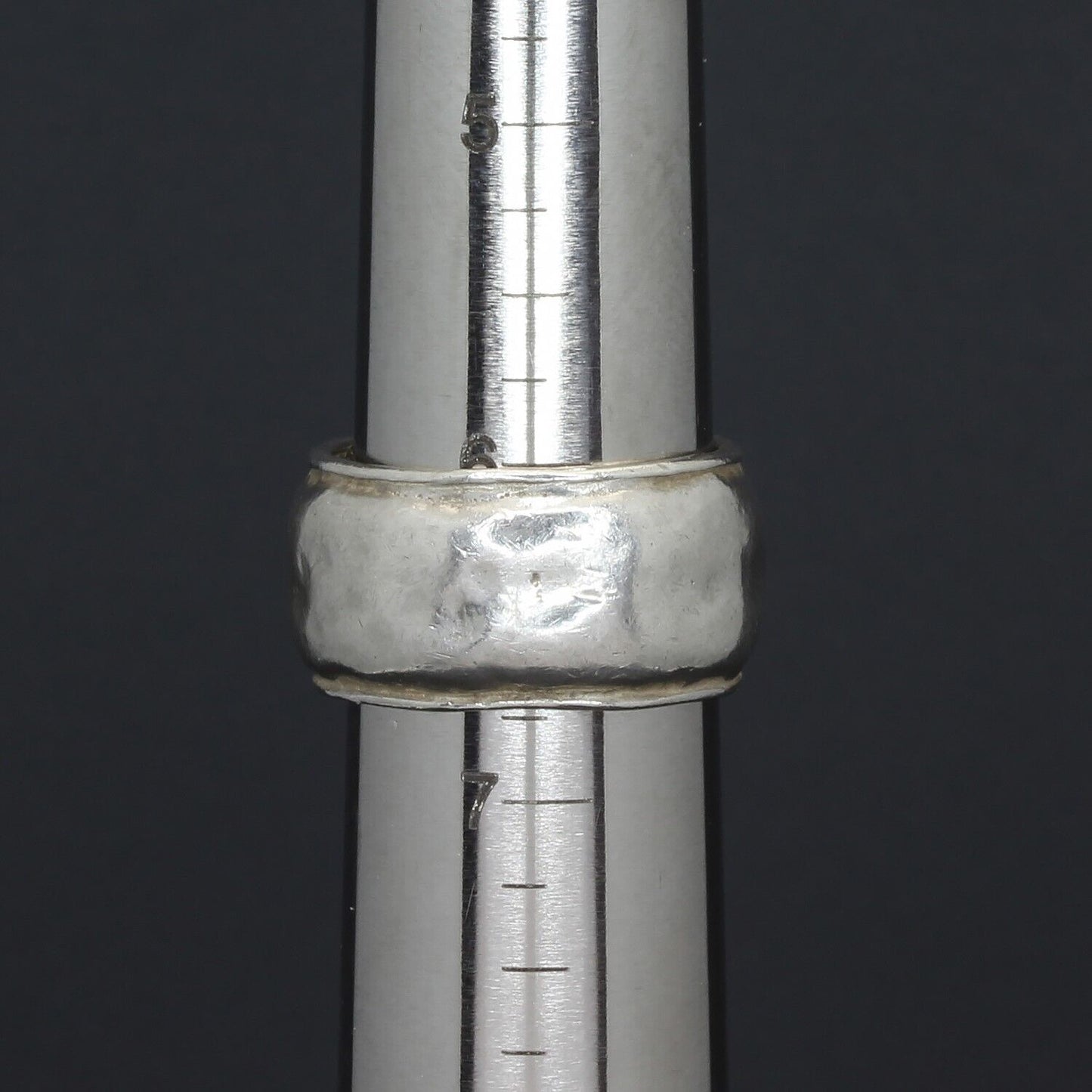 Retired Silpada Hammered Sterling Silver Lab-Created Opal Ring R1457 Size 6