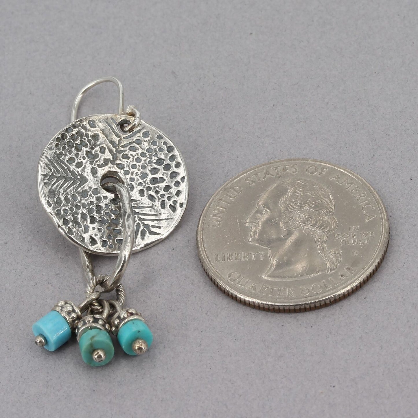 HTF Retired Silpada Sterling Silver Turquoise SHAKE RATTLE & ROLL Earrings W1557