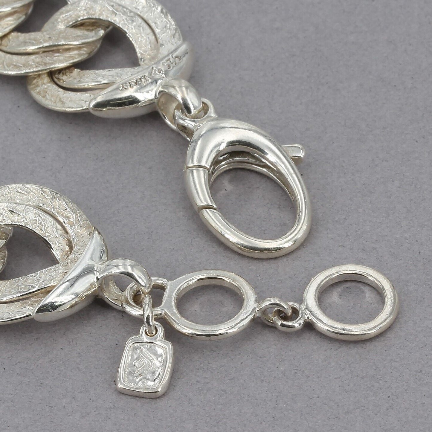 Retired Silpada Sterling Dual Finish Double Sided CHICEST LINK Bracelet B2906