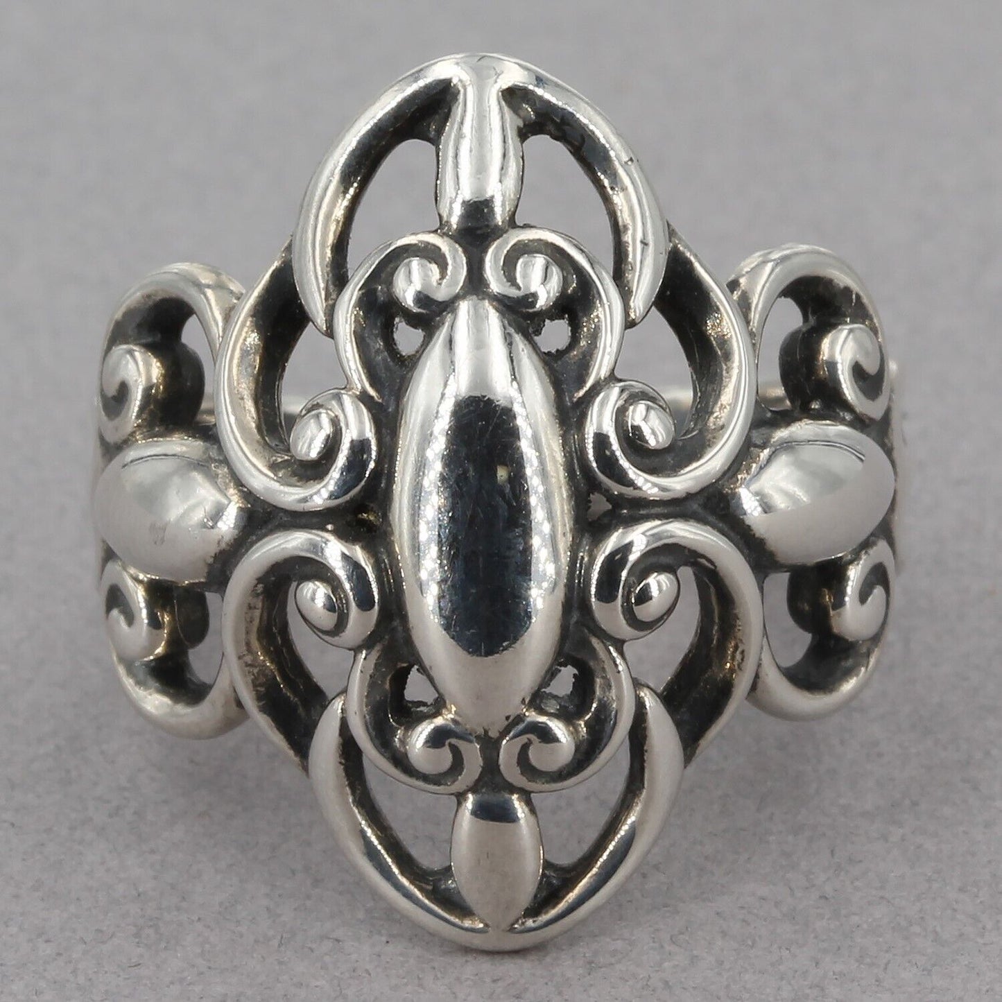 Carolyn Pollack Relios Sterling Silver Southwestern Scroll Ring Size 7