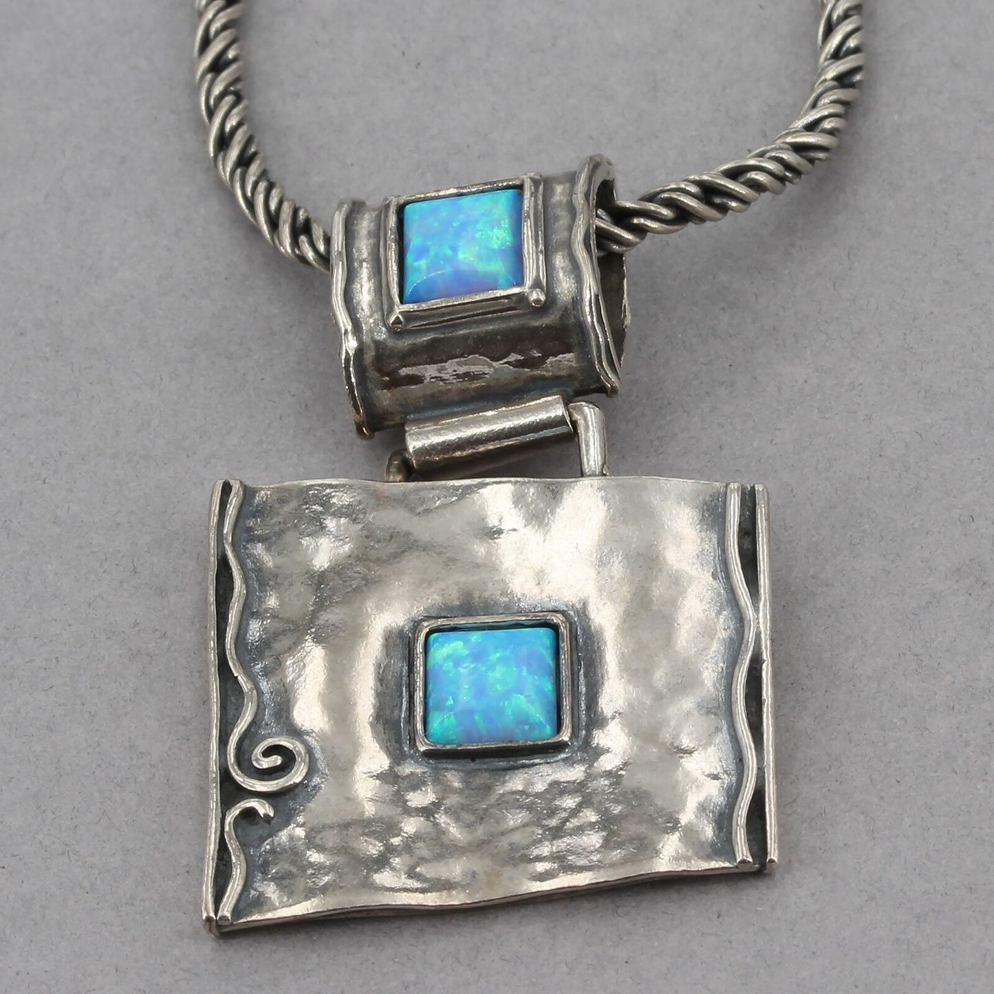 RARE Vintage Silpada Sterling Opal "Attention And How To Get It" Necklace N0951