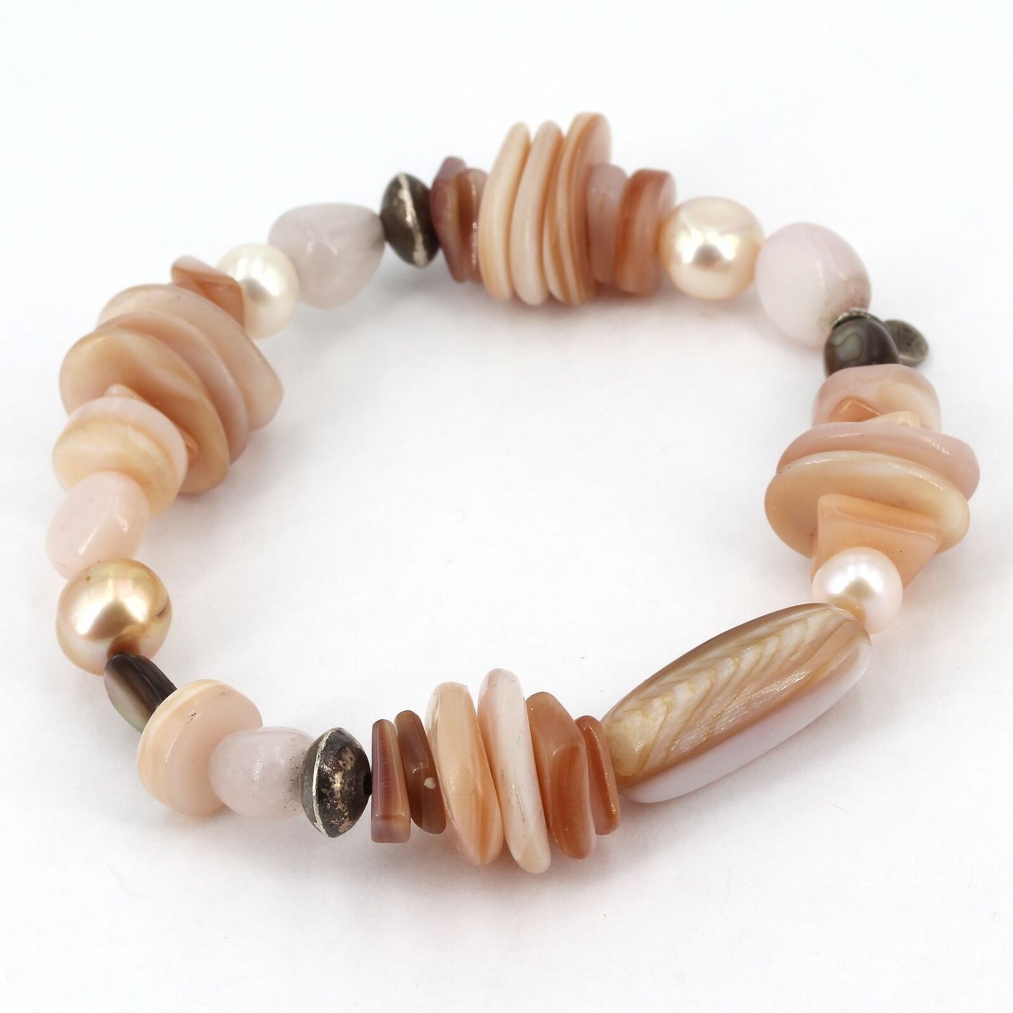 Lot of 3 Retired Silpada Beaded Stretch Bracelets - AS IS - B1775 B1362 B1847
