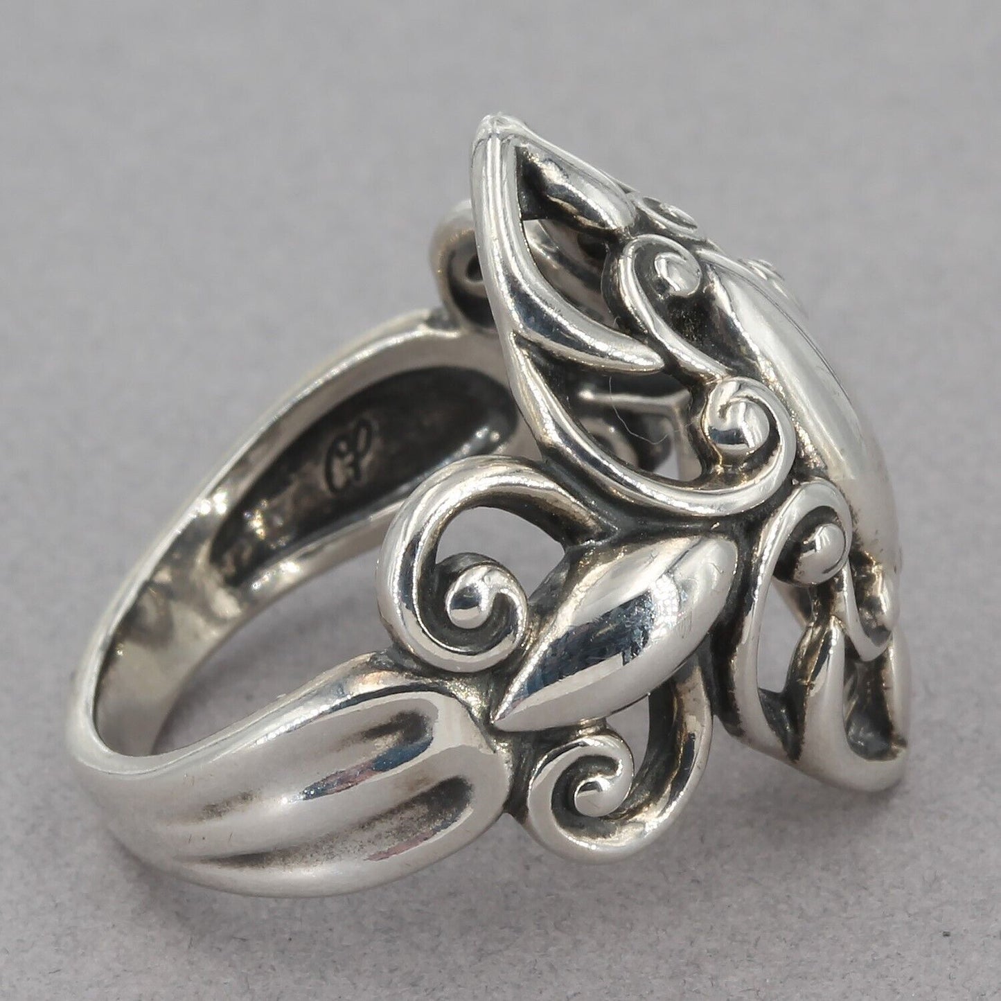 Carolyn Pollack Relios Sterling Silver Southwestern Scroll Ring Size 7