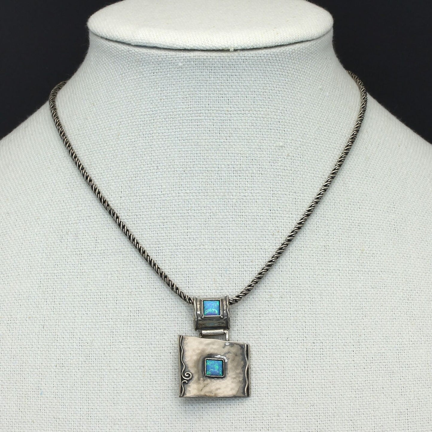 RARE Vintage Silpada Sterling Opal "Attention And How To Get It" Necklace N0951