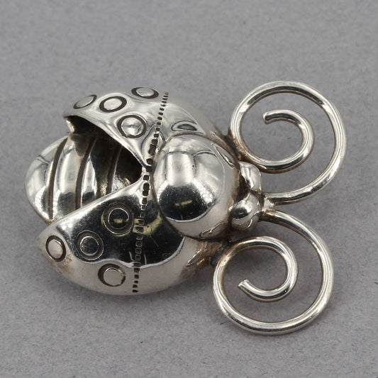 Retired Silpada Small Sterling Silver Good Luck Ladybug Pin I1580