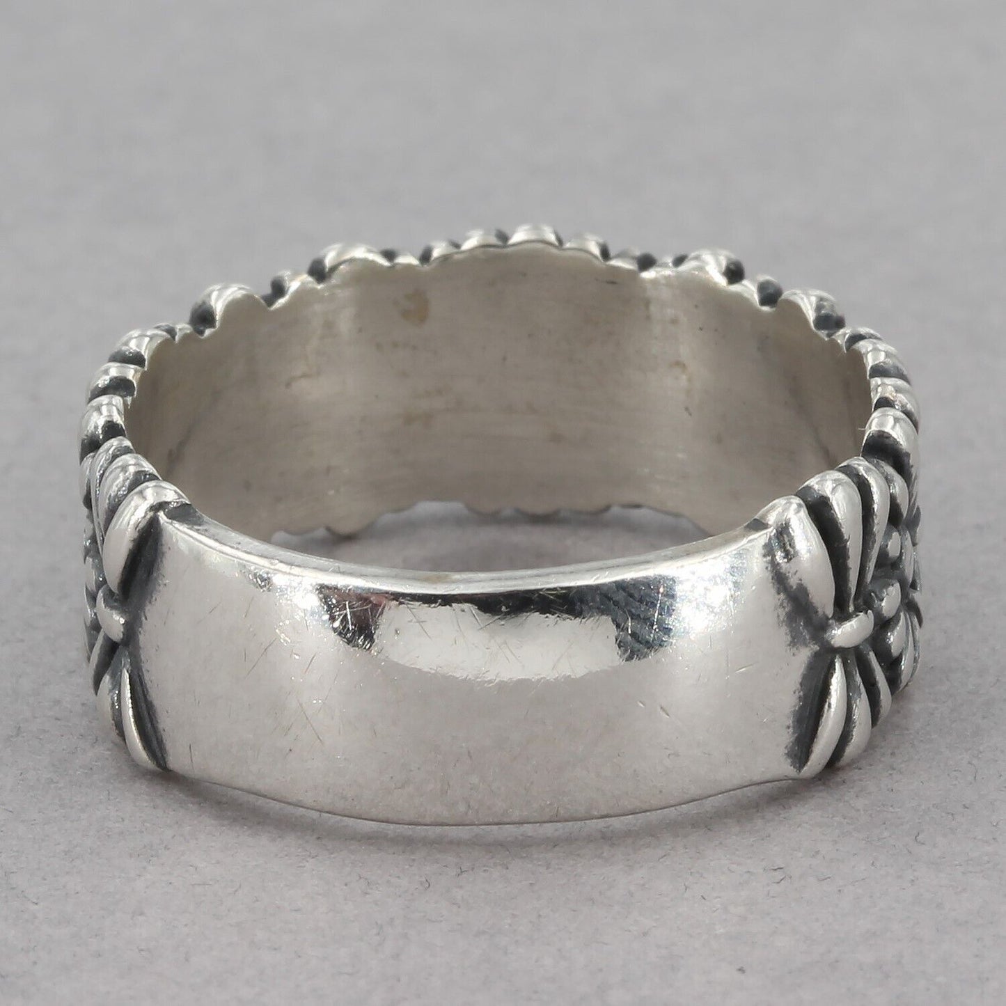Carolyn Pollack Sterling Silver Southwestern Concho Belt Buckle Band Ring Sz 10