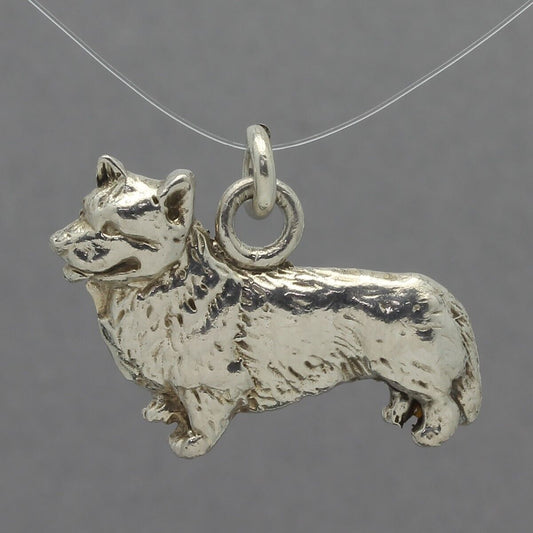 Fine Arf by Lisa Greene Handcrafted Sterling Silver Corgi Pembroke Dog Charm