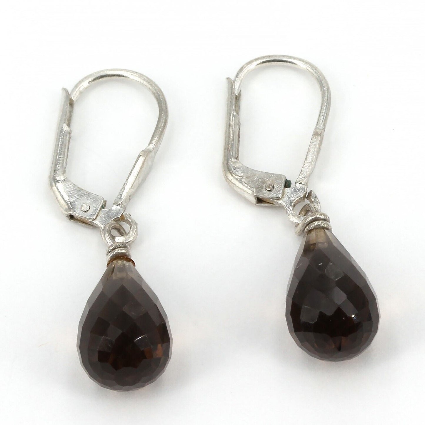 RARE Vintage Silpada Sterling Smoky Quartz Necklace & Earrings Set W1038 N1037