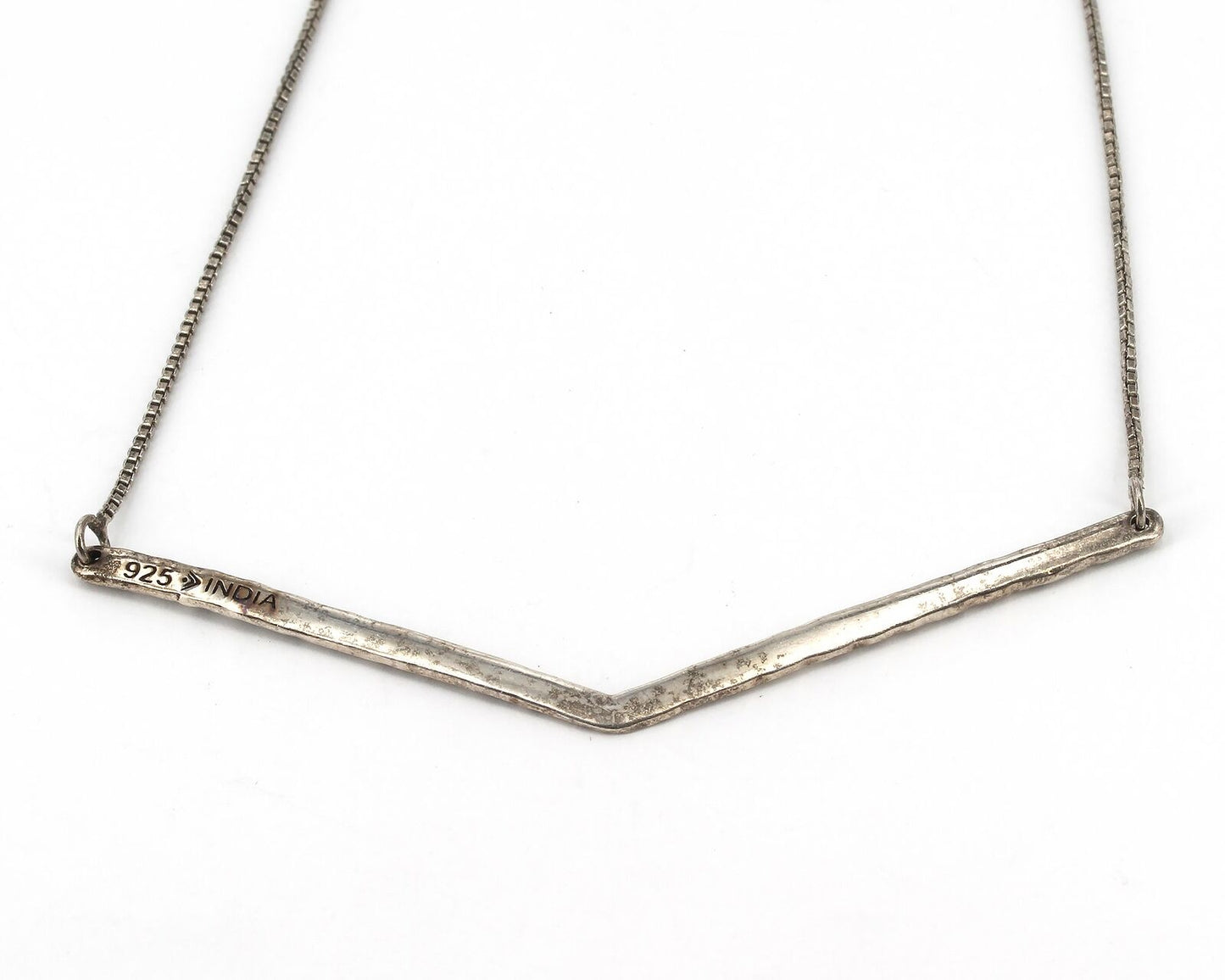 Retired Silpada Sterling Textured Chevron Sliding Clasp APEX Necklace N3437