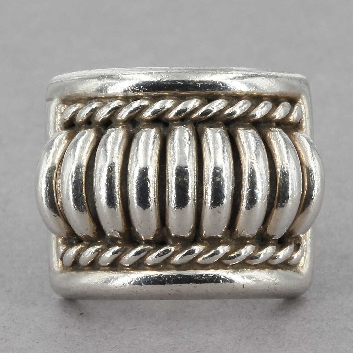 Native American Handcrafted Navajo Thomas Charley Sterling Silver Ring Size 5.75