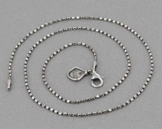 RARE Retired Silpada Sterling Silver Faceted Bead Chain Charm 18" Necklace N2480