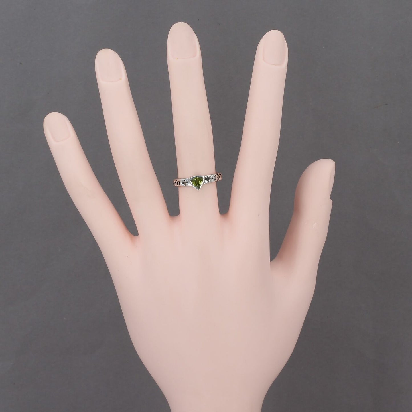 Vintage Silpada Sterling Silver Peridot Stackable Ring Part of Set R0455 Sz 6.75