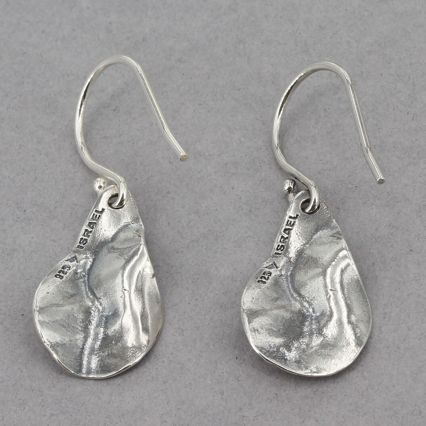 Retired Silpada Sterling INSTANT CLASSIC Textured Teardrop Dangle Earrings W2834