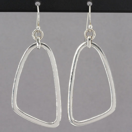 Retired Silpada Sterling Silver Geometric Dangle Earrings 2.25" Length W1112 HTF