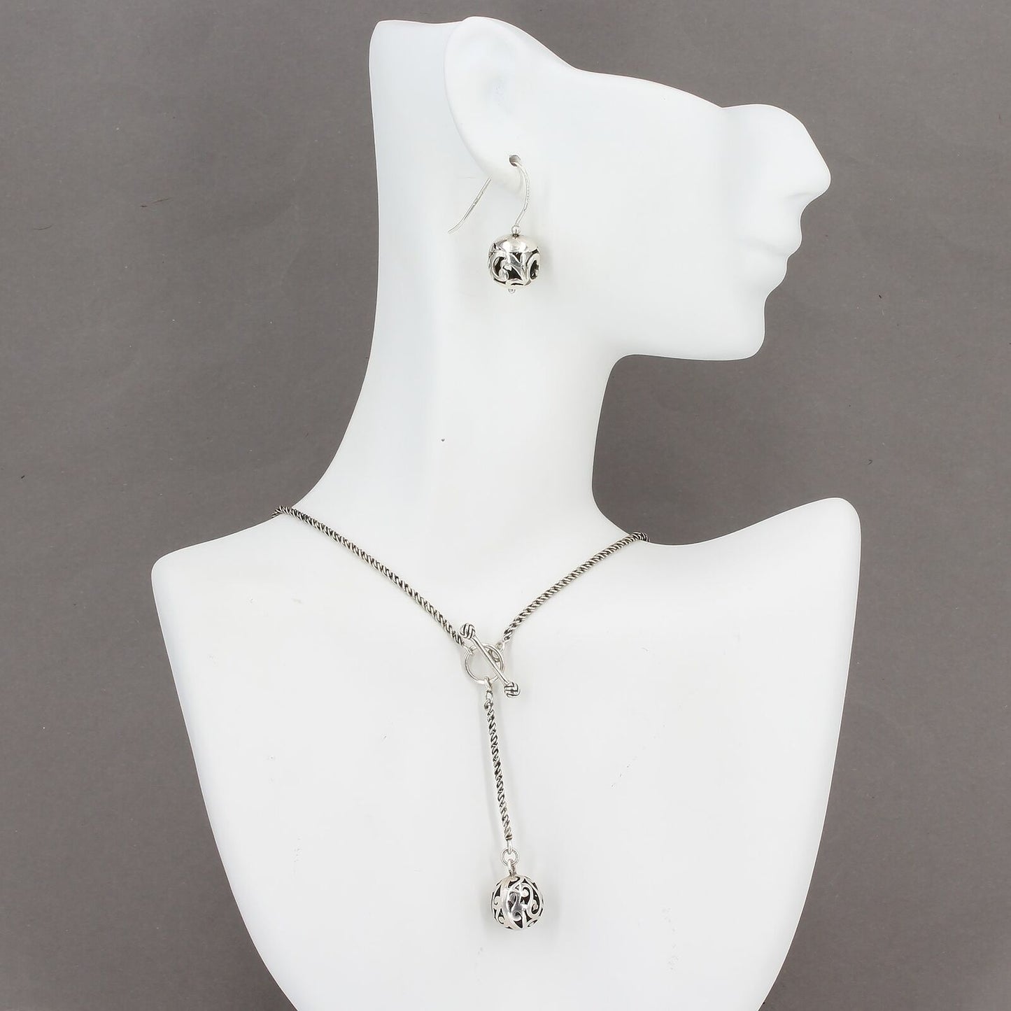 Retired Silpada Sterling Silver SIMPLE DELIGHT Necklace Earrings Set N1619 W0718