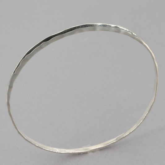 Robert Lee Morris RLM Studio Thin Hammered Sterling Silver 8" Bangle Bracelet