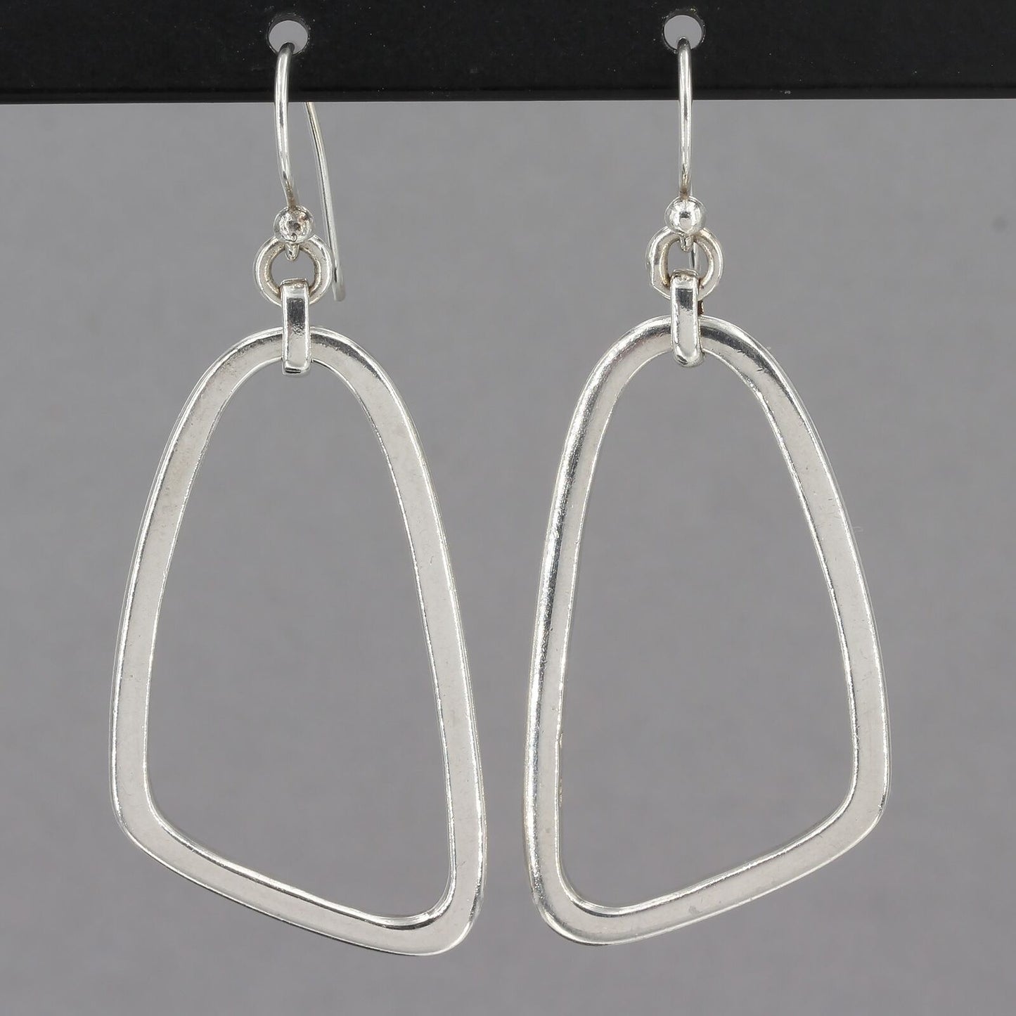 Retired Silpada Sterling Silver Geometric Dangle Earrings 2.25" Length W1112 HTF