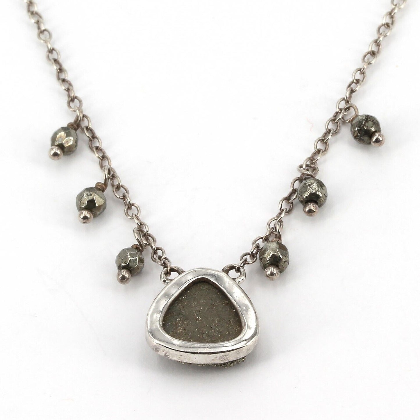 HTF Retired Silpada Dainty Sterling Silver Pyrite TRADE SECRET Necklace N2721