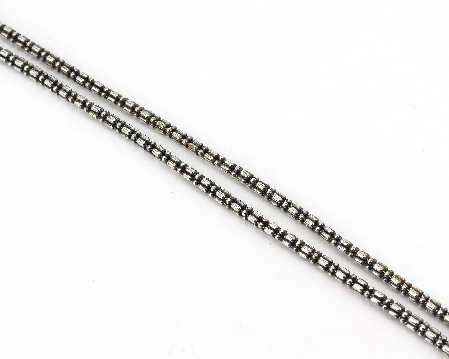 Retired Silpada Sterling Silver 18" Dot Dash Bar Ball Bead Chain Necklace N2079