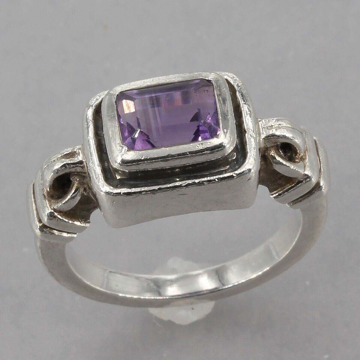 Retired Silpada Sterling Silver MISTY MORNING Amethyst Ring R1158 Size 5