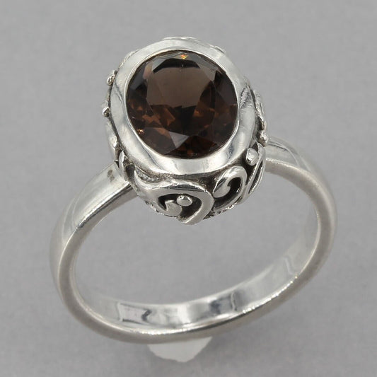 Retired Silpada Sterling Smoky Quartz Ring Part of Stackable Set R1384 Size 9