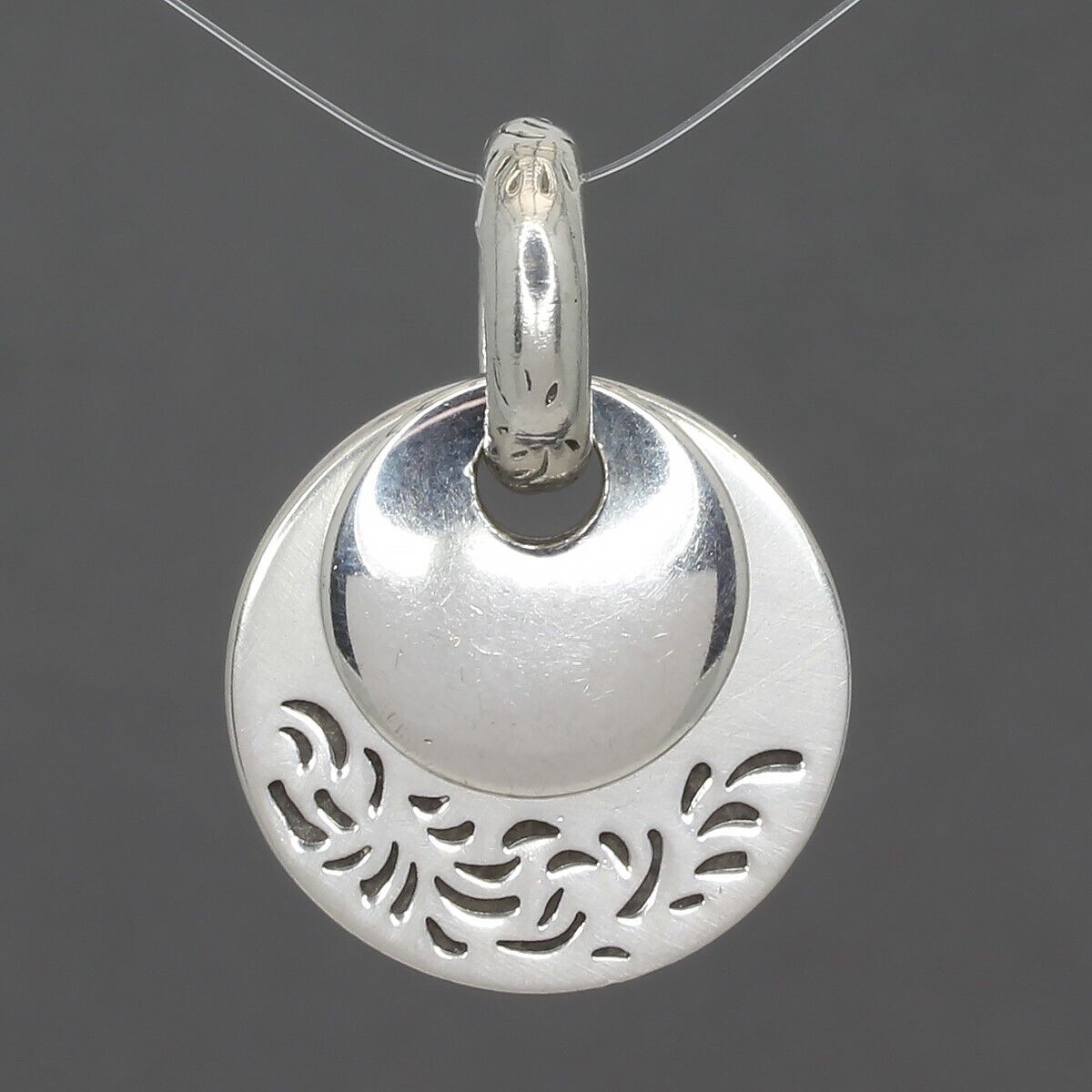 Vintage Silpada Sterling DOUBLE YOUR PLEASURE Layered Disc Charm Pendant S0959