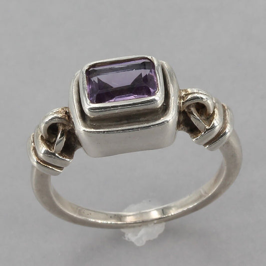 Retired Silpada Sterling Silver MISTY MORNING Amethyst Ring R1158 Size 8