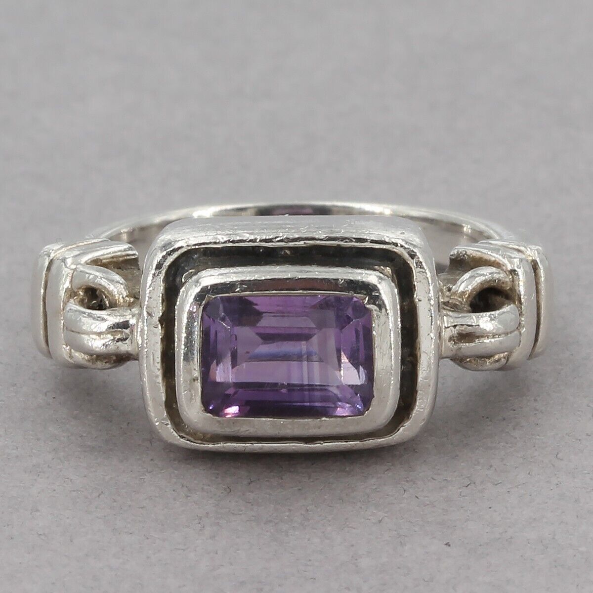 Retired Silpada Sterling Silver MISTY MORNING Amethyst Ring R1158 Size 5