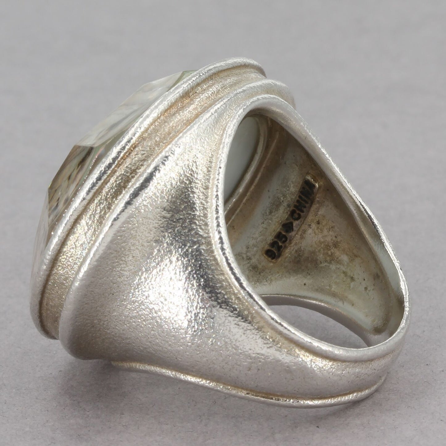 Retired Silpada BOLD Sterling Abalone Doublet CLASSIC ROCK Ring R2760 Size 8