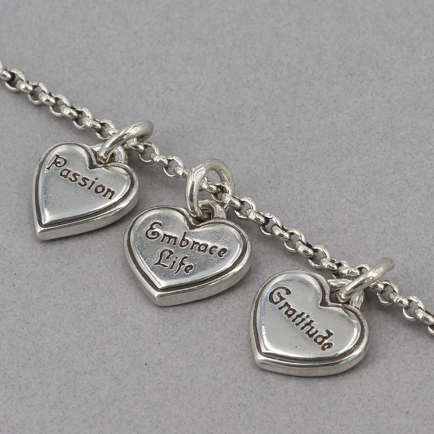 Brighton Piccadilly Heart Charm Necklace Love Passion Gratitude & Embrace Life