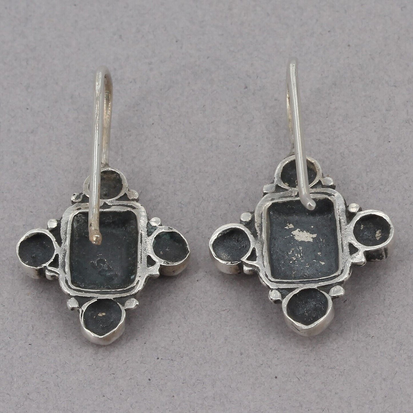 RARE Vintage Silpada Oxidized Sterling Silver Drop Earrings W0335